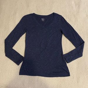 navy blue long sleeve shirt size small